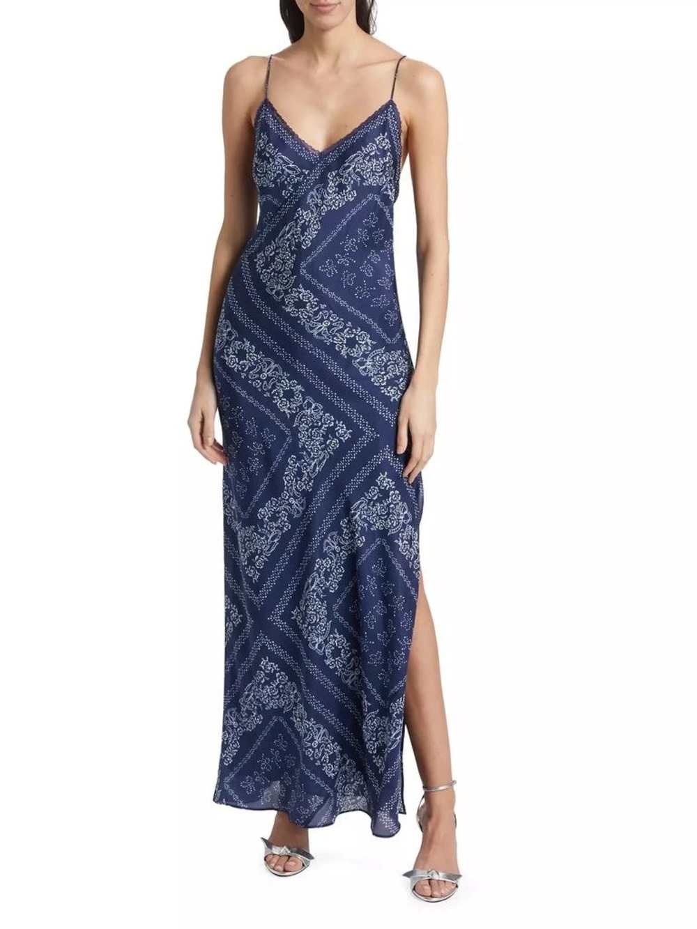 LOVESHACKFANCY Deyo Silk Maxi Dress in Bandana Print